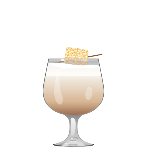 Demi Natoli's Arroz Con Leche, with Barbados rum, overproof aged rum, dry sherry, coconut syrup, cinnamon syrup, a whole egg, condensed milk, orange bitters, and aromatic bitters