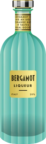 Bottle of bergamot liqueur for citrus cocktails