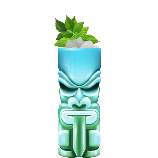 Lightning Swords of Death tropical cocktail with Malort, Jamaican rum, apricot liqueur, orgeat, demerara syrup, and lime juice