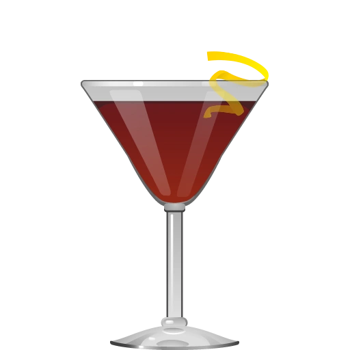 Manhattan in Martini Glass