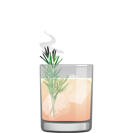 Tasteful Nudes sour cocktail with blanco tequila, Aperol, pink grapefruit juice, rosemary simple syrup, lime juice, grapefruit bitters, and fresh rosemary