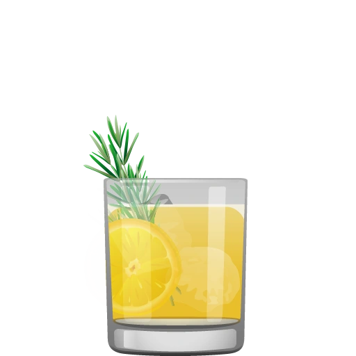 Way Back Home cocktail with rosemary, bourbon, lemon juice, and maple syrup.